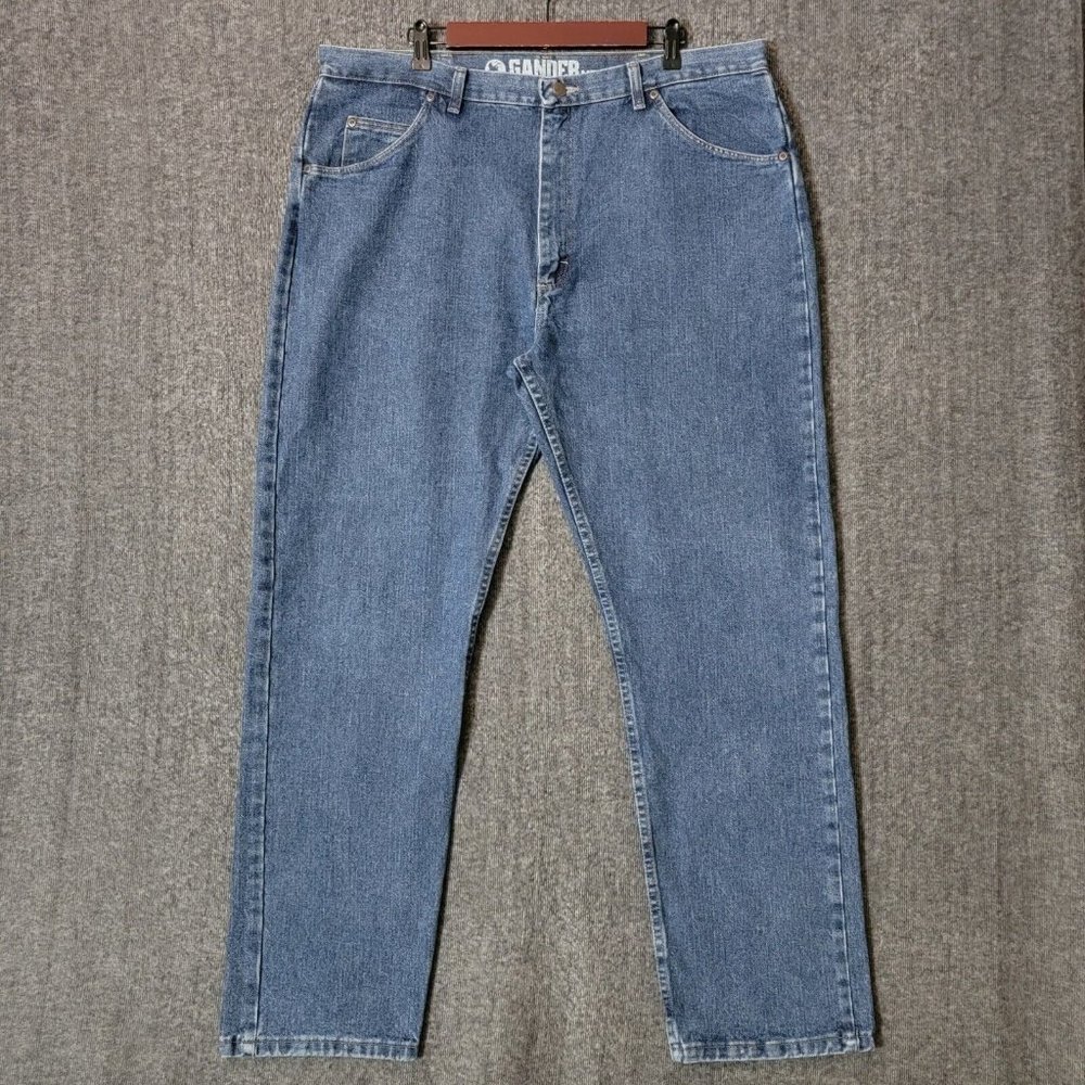 Gander Mountain Jeans Mens 39x31* Blue Relaxed Fit Straight Leg Medium Wash